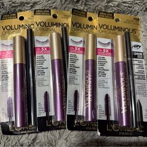 L’Oreal Voluminous Mascara and Eyeliner x 4.